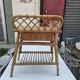 1960s rattan bedside table