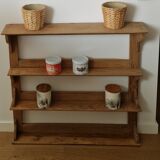 Old wall or standing shelf in solid pine