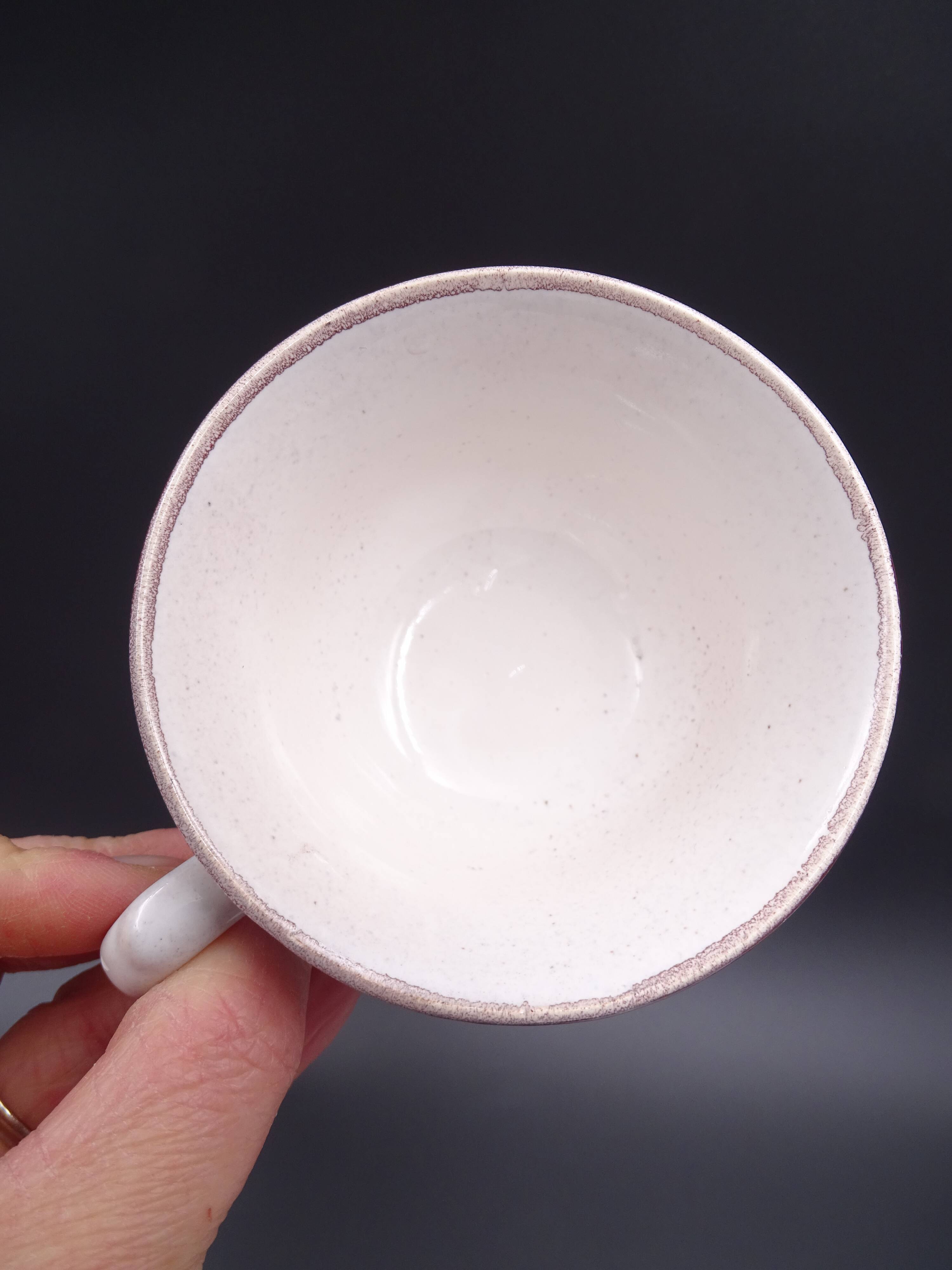 Set of 10 tea cups or coffee Niderviller model Cassandra - Flower decoration
