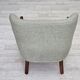 1960s, Danish armchair, original light grey furniture wool, teak wood.
