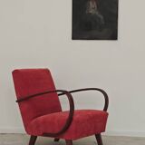 H410 Type C Powder Pink Armchair by Jindrich Halabala for Thonet 1930