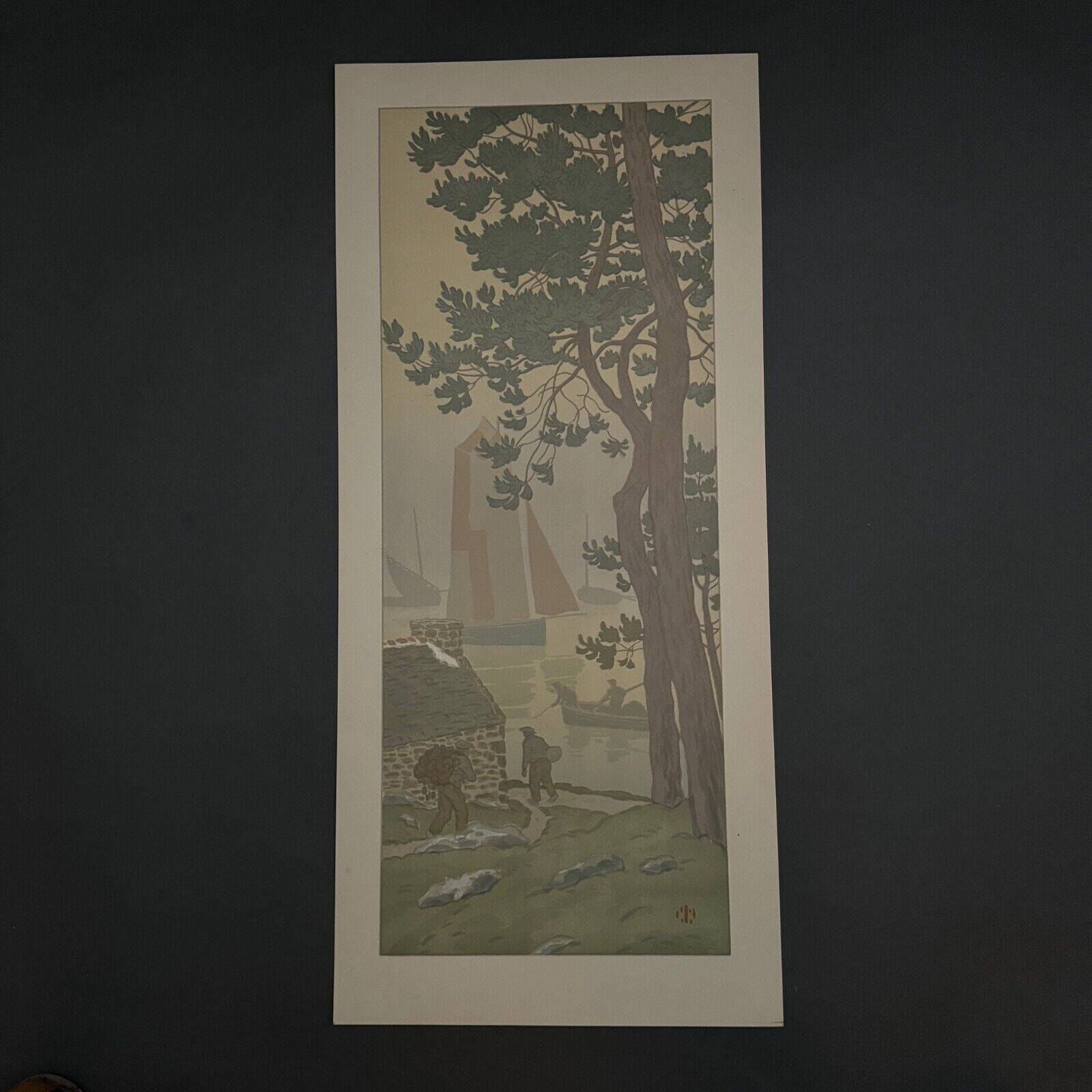 Lithograph by Henri Rivière The Magic of the Hours - The Mist
