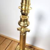 Golden brass candlestick lamp foot