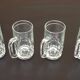 1970s 4 Beer mugs Molded glass France