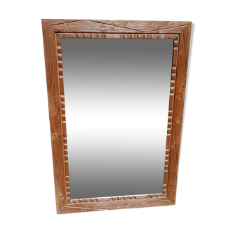 Miroir en teck birman ancien