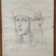 Painting: Drawing - portrait of a woman, late 19th century