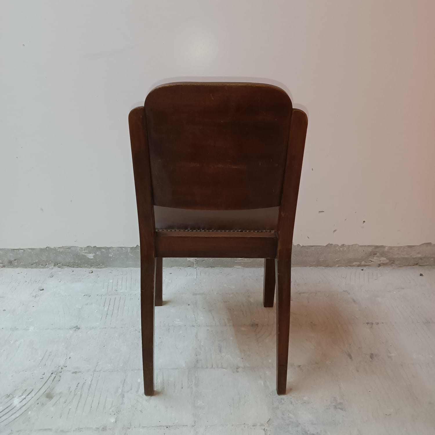 Leather and wood office chair