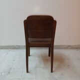 Leather and wood office chair