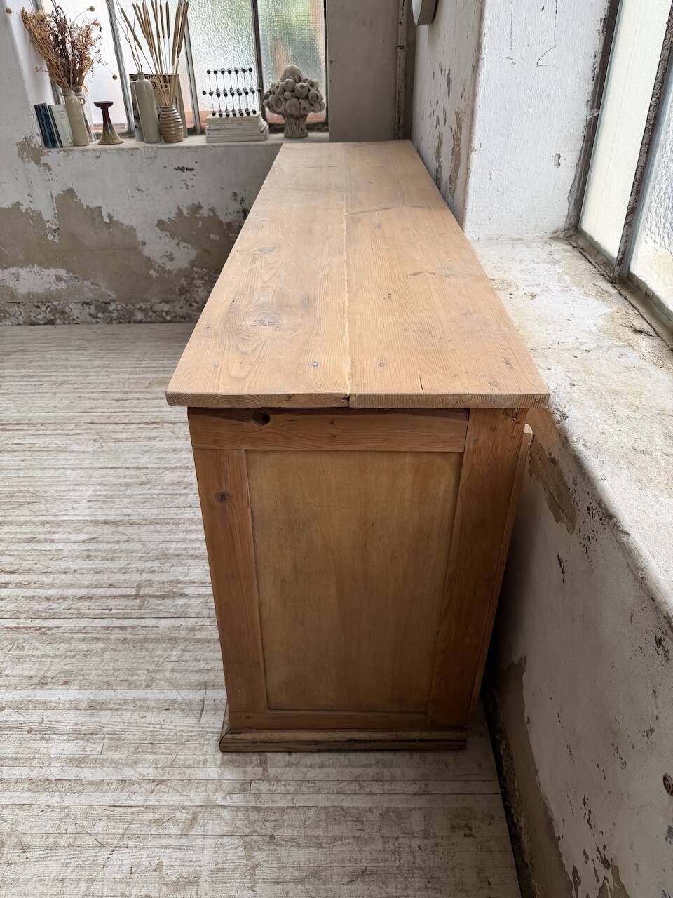 Meuble de métier pin XL années 50