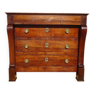 Antique solid walnut chest of drawers