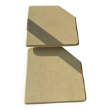 Pair of travertine nesting tables