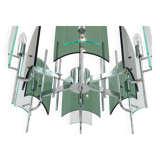 Large glass pendant lamp in Fontana Arte style, mid-century, Italy, 1960s.