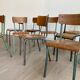 Set of 10 industrial chairs