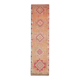 Tapis coureur vintage en laine et coton turc noué à la main orange 83x355