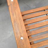 Chairs made of wood and tubular steel