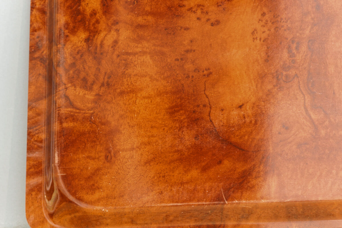 Wood imitation serving tray