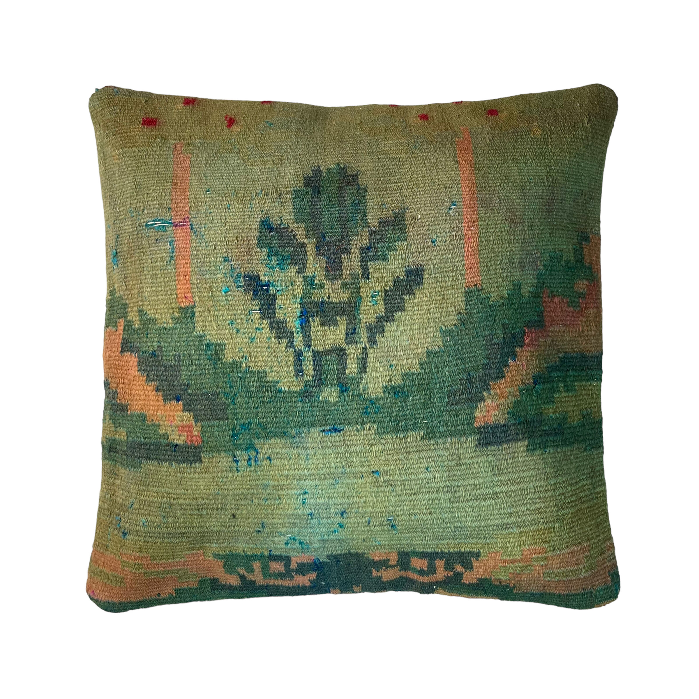 Housse de coussin kilim turc vintage, 40 x 40 cm