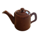 Vintage Chocolate Brown Glazed Stoneware Teapot