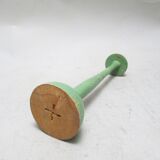 Green wooden hat holder