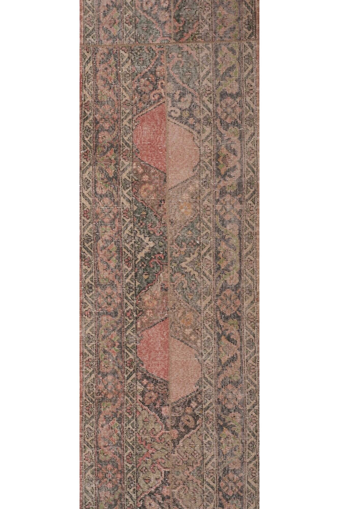 Vintage Turkish hallway rug 63x725 cm
