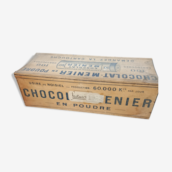 Ancienne Boite chocolat Menier plaque émaillée