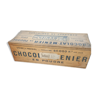Ancienne Boite chocolat Menier plaque émaillée