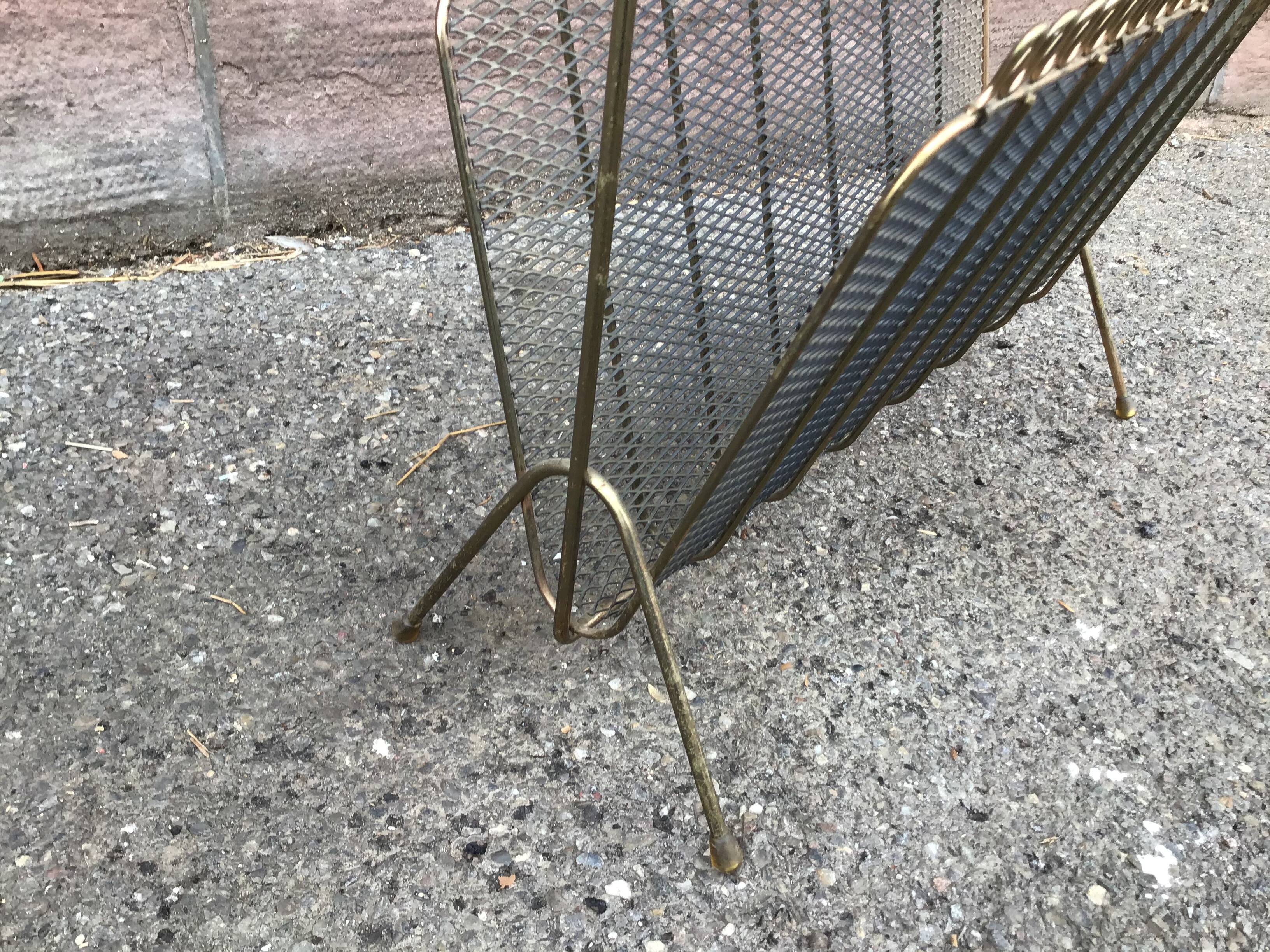 Vintage metal magazine holder