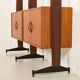 Italian free standing wall unit in teak, 1960s