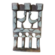 Three-branched stone candlestick adorned with birds, North Africa