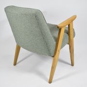 Fauteuil 366,  J. Chierowski, bois de chêne, vert