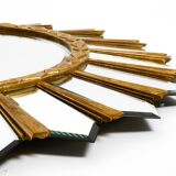 Large gilded Italian XXL Regency Sunburst Wall Mirror | diameter 93 cm