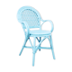 Nordic blue braided rattan armchair