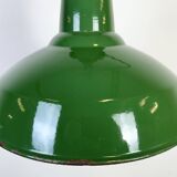 Industrial Green Enamel Factory Pendant Lamp, 1960s