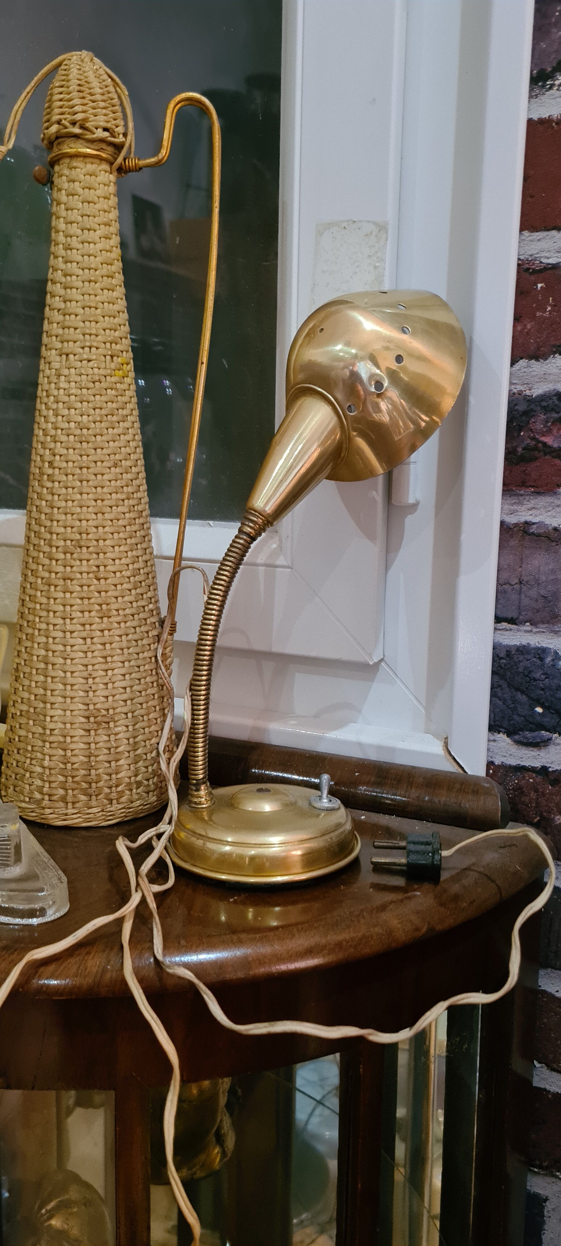 Table lamp 1950 brass design