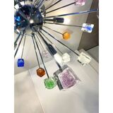 Multicoloured "Star" Sputnik Little "Cubes" Murano Glass Flush Mount