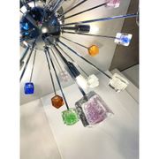 Multicolor “Star” Sputnik Little "Cubes" Murano Glass Flush Mount