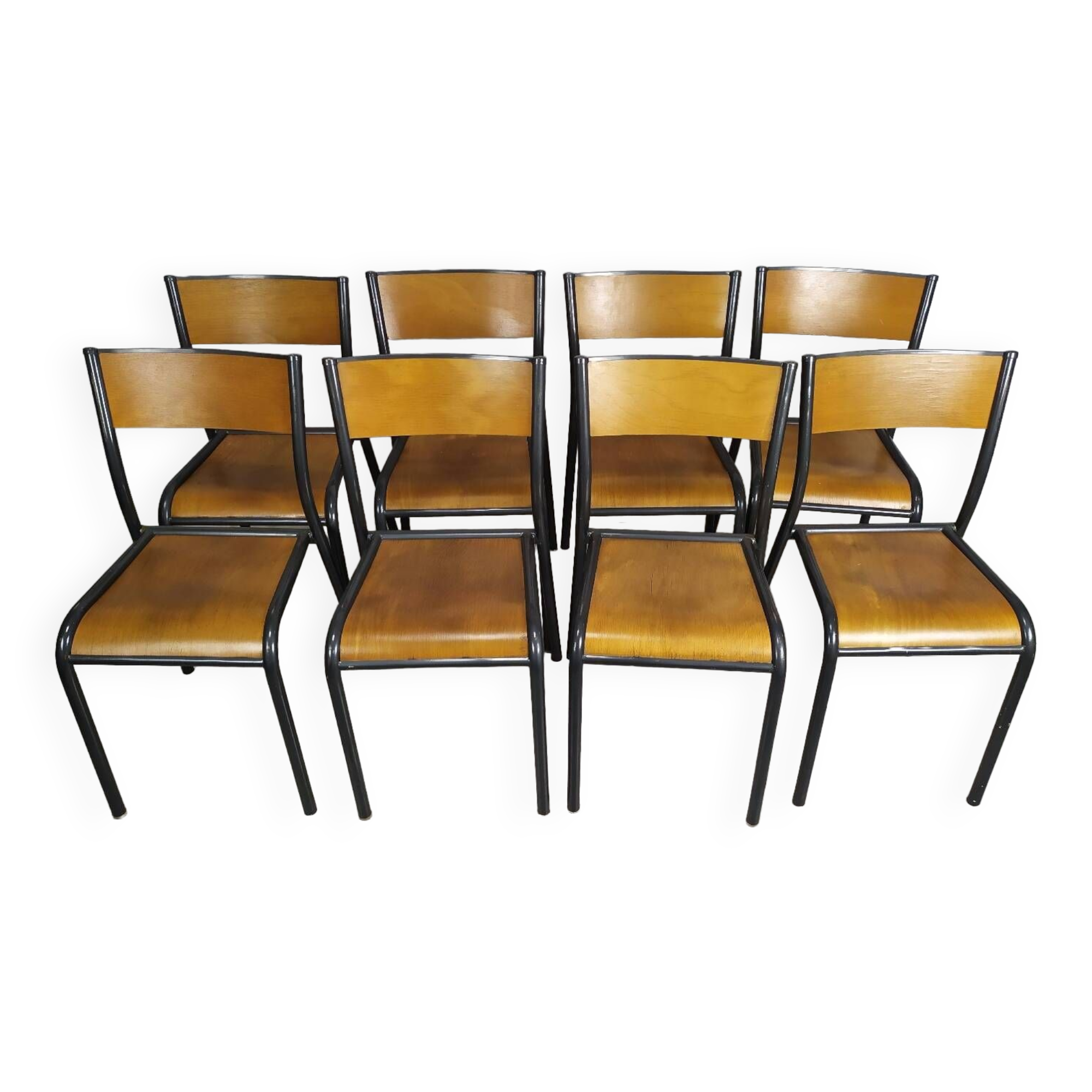 8 school chairs