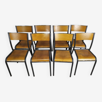 8 school chairs