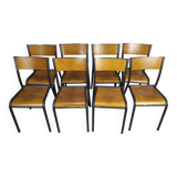 8 school chairs