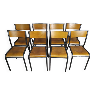 8 school chairs