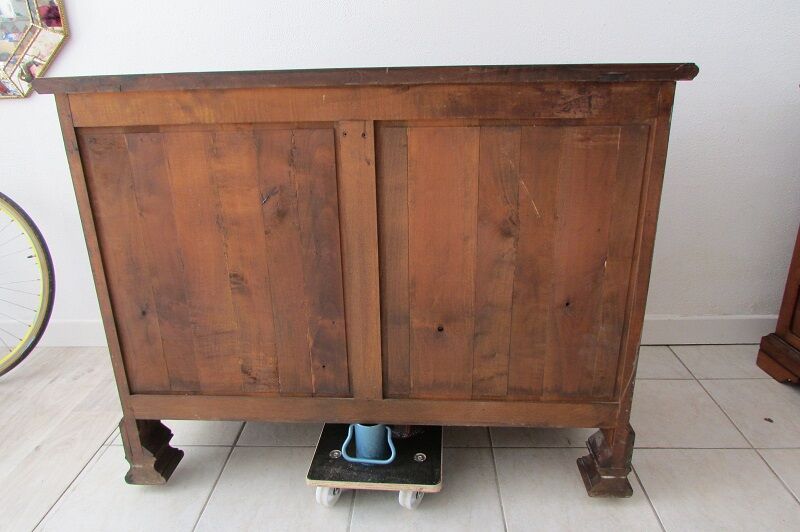 Louis Philippe chest of drawers in solid cherry, 5 drawers