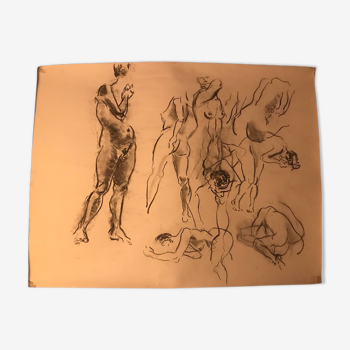 Original drawing study of nudes