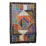 Oriental tablecloth with mirror and embroidery