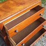 Vintage 3-drawer golden oak chest of drawers from the 50s