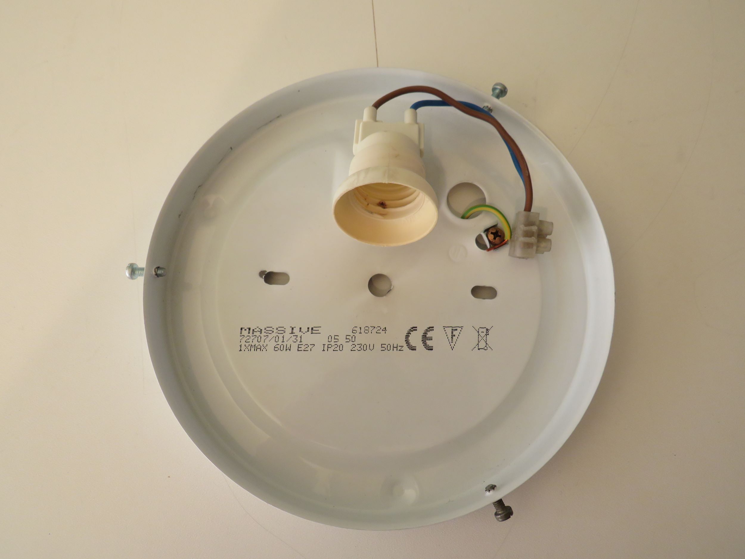 Ceiling lamp or wall lamp by Massive, Belgium 1980