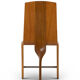 Series of eight blond cherry chairs, 1980s