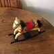 Wooden rocking horse, decorative, artisanal