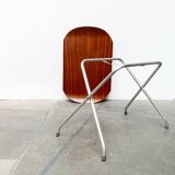 Folding table in teak with Norwegian alminette from the mid-century by F.M. Produkt, Frederiksberg Metalvarefabrik, 1960s.