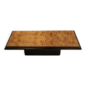 Grande table basse vintage - ronce noyer