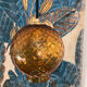 Suspension globe verre ambré